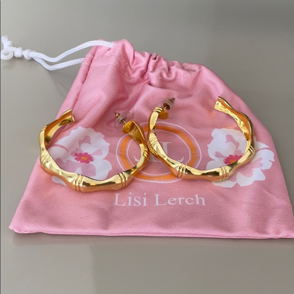 Lisi Lerch Gold Bamboo Hoops